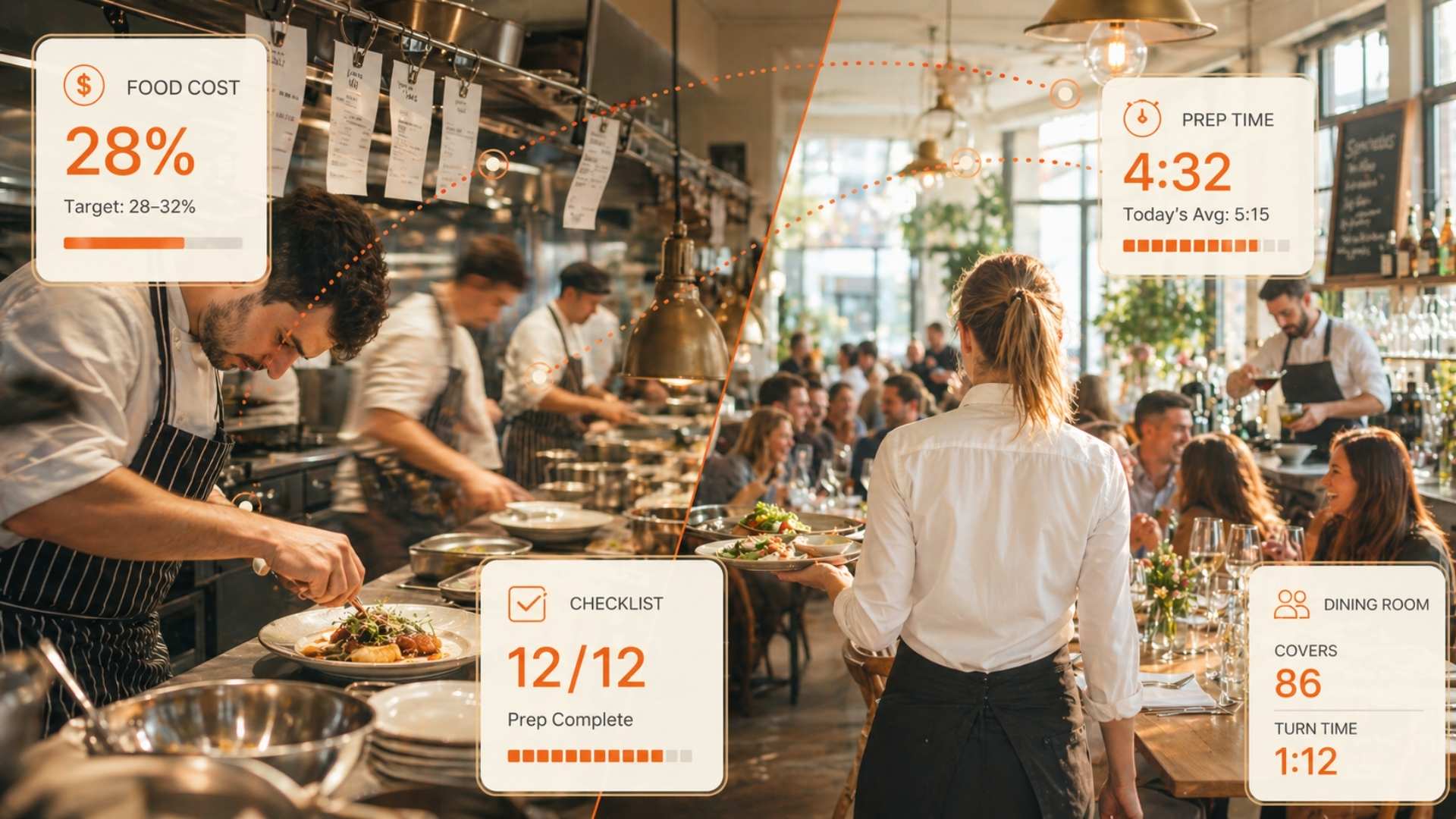 Restaurant operations guide — a tight kitchen running pre-service prep